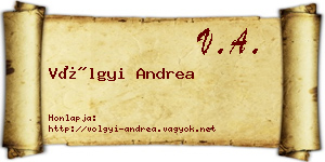 Völgyi Andrea névjegykártya