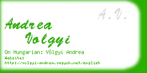 andrea volgyi business card